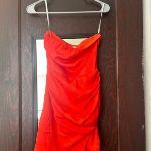 Lovers + Friends Strapless Red Dress